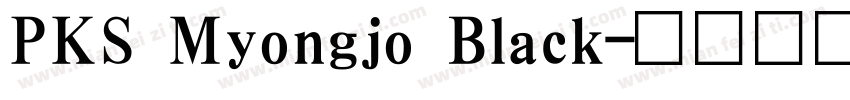 PKS Myongjo Black字体转换